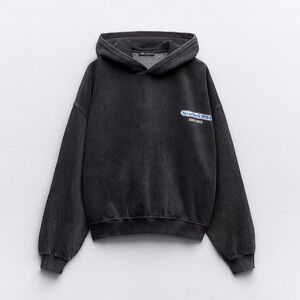 ZARA PRINTED WASHED SWEATSHIRT S| ANTHRACITE GREY
REF. 5643/816